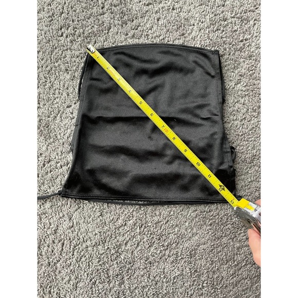 Motel Ozca black strappy open back satin crop top, XS - Picture 8 of 11